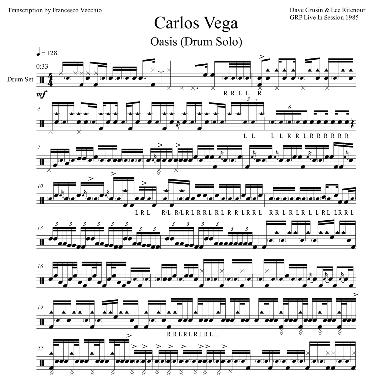 carlos vega oasis drum solo transcription