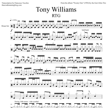 tony williams rtg drum transcription