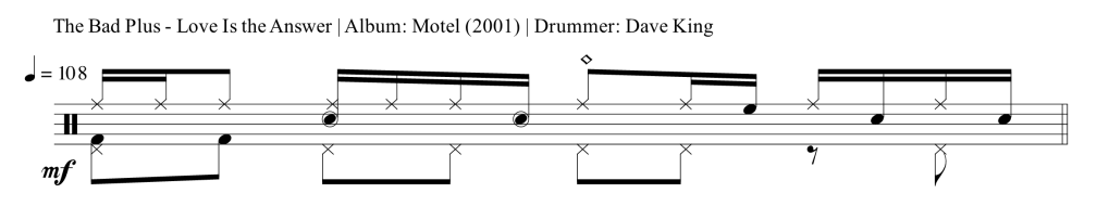 dave king drum transcription