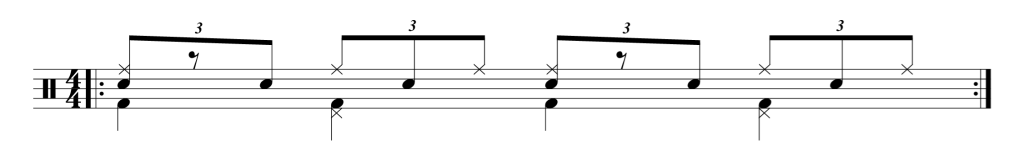 jazz pattern quarter note triplets